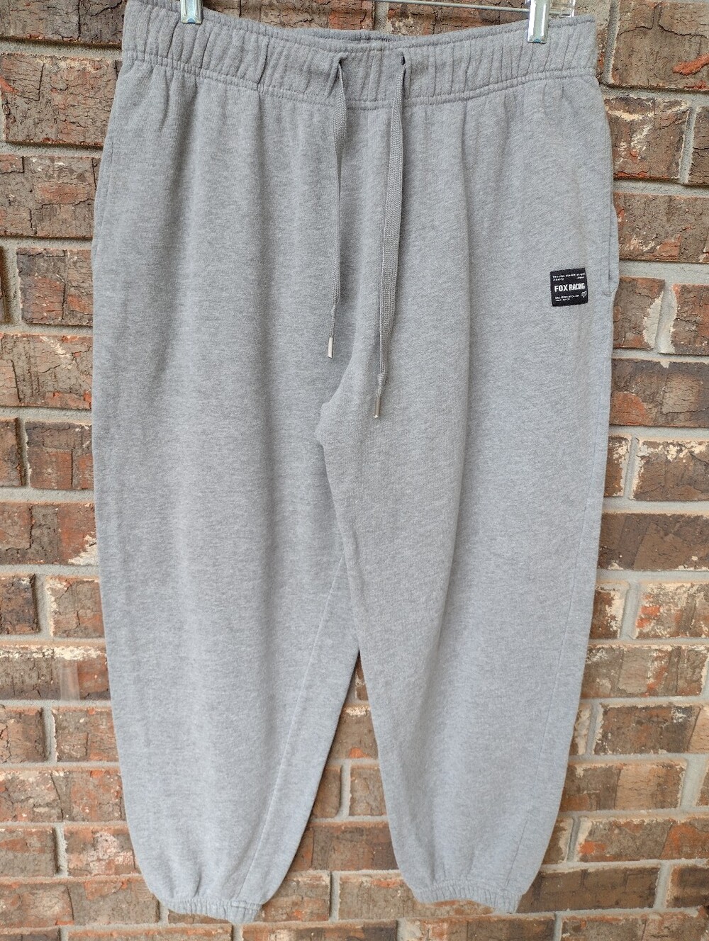 Fox Racing Active Fleece Jogger Gray Sweatpants W/Drawstrings Pockets Men Medium